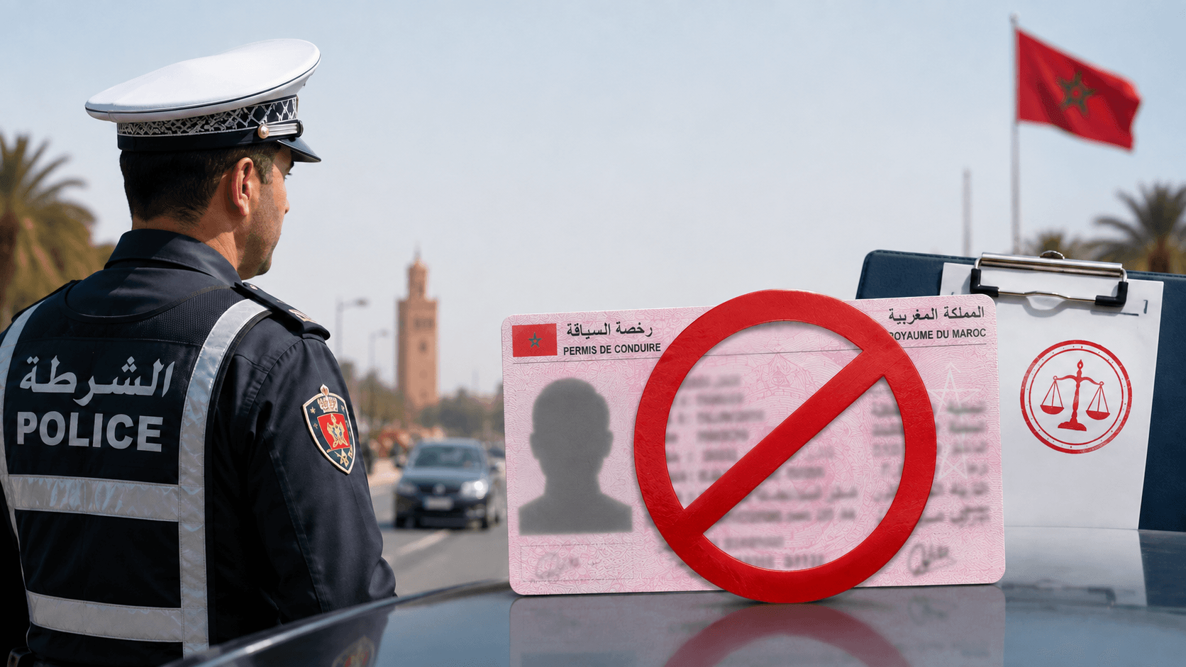 الصورة الرئيسية لمقال: توقيف وسحب رخصة السياقة في المغرب: الحالات والمدة والمنع من الامتحان