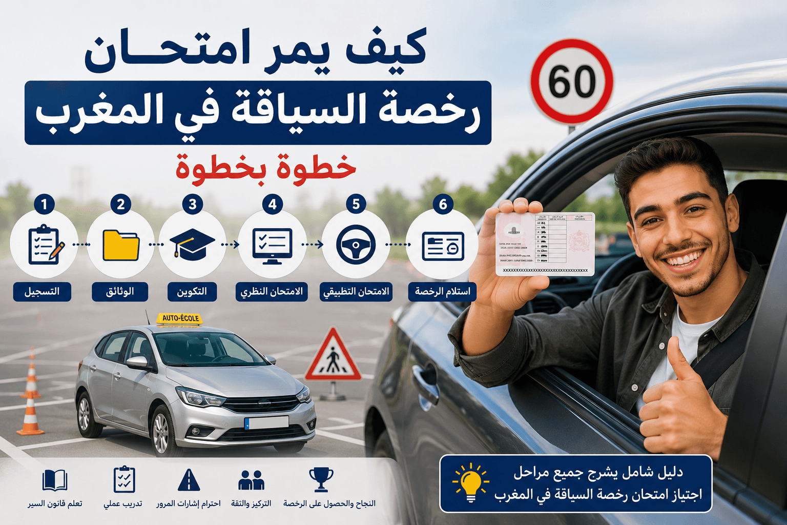 كيف يمر امتحان رخصة السياقة في المغرب خطوة بخطوة ؟