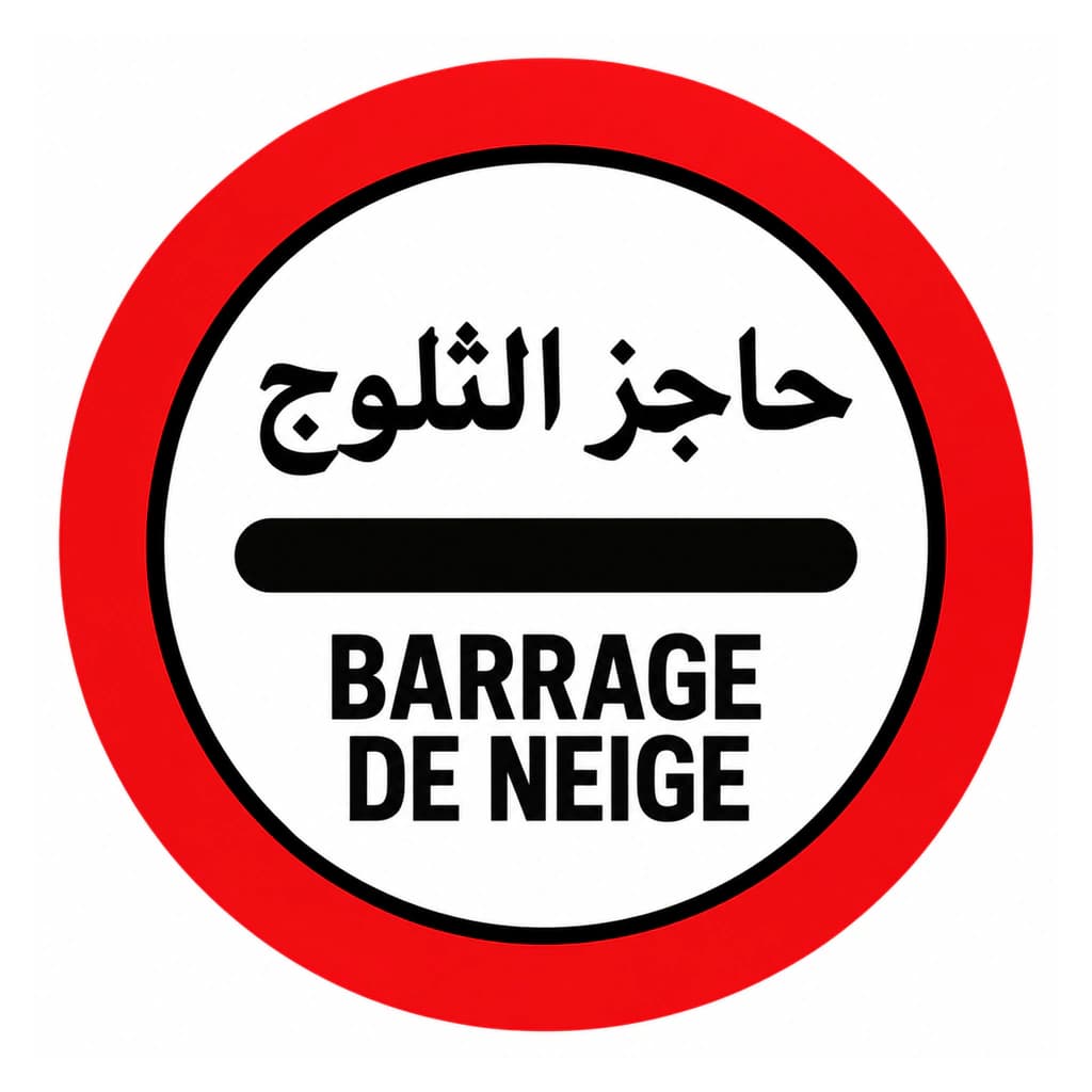 توقف عند حاجز الثلوج