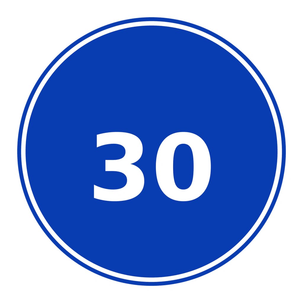 السرعة الدنيا الإجبارية 30 كلم في الساعة